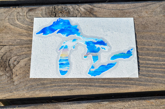 Great Lakes Sunset Sticker - Large