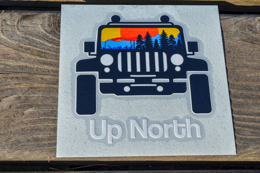 Jeep Up North Sticker - Large