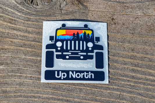 Jeep Up North Sticker - Small