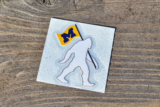 U of M Bigfoot Sticker - Small